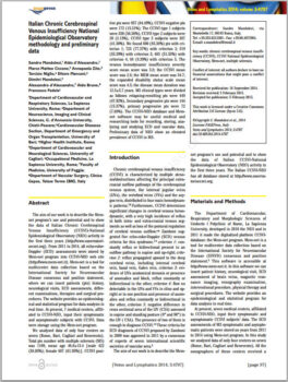 Osservatorio Nazionale Italiano Epidemiologico Insufficienza Cronica Venosa Cerebrospinale, dati preliminari e metodologia.